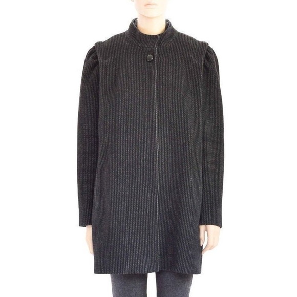 KAREN VINTAGE 80’s WOOL CASHMERE BLEND COAT M/L SHOULDER PADS - Picture 1 of 7